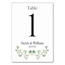 ユーカリ結婚プス表番号 テーブルナンバー