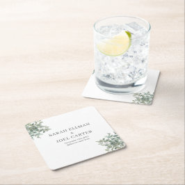 ユーカリ結婚プス スクエアペーパーコースター