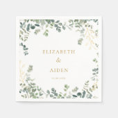 ユーカリ結婚プス スタンダードカクテルナプキン (正面)