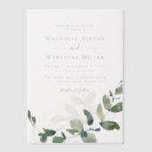 ユーカリ結婚プス ベラム紙招待状 (正面)