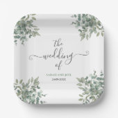 ユーカリ結婚プス ペーパープレート (正面)