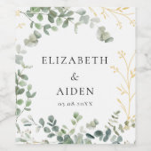 ユーカリ結婚プス ワインラベル (シングルラベル)