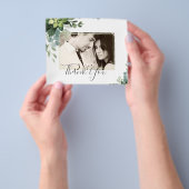 ユーカリ結婚プス – 水彩緑葉草類 チラシ (手)