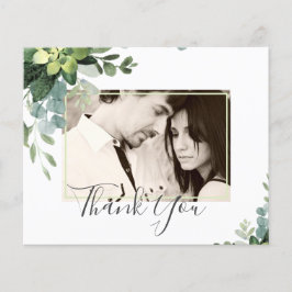 ユーカリ結婚プス – 水彩緑葉草類 チラシ