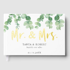 ユーカリ結婚プタス夫妻エレガント ゲストブック