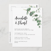ユーカリ結婚プタス詳細と招待 ポストカード (正面/裏面)