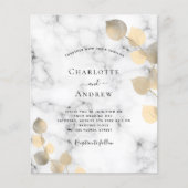 ユーカリ結婚プトゥス大理石の黄金予算招待状 チラシ (正面)