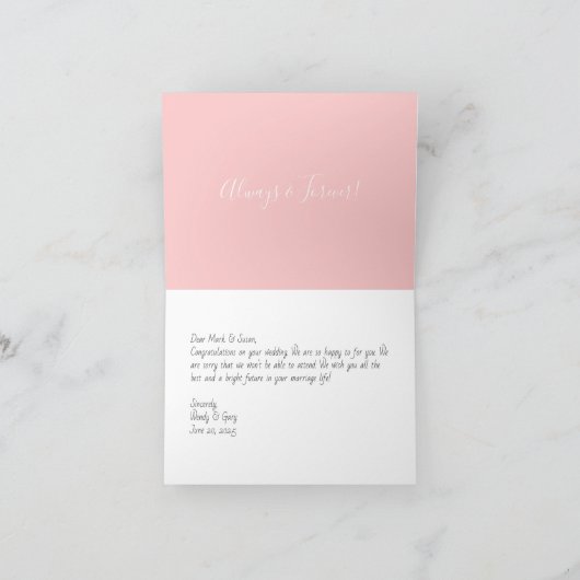 ユーカリ結婚プニーおめでとうカード カード (内部)