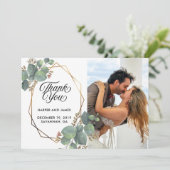 ユーカリ結婚プ感謝していトの写真カード セーブザデート (スタンド正面)