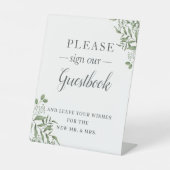 ユーカリ結婚ー・グリネリー多肉植物のゲストブック 台座サイン (正面)