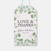 ユーカリ結婚式の引き出物ギフトラベル植物緑 ギフトタグ (正面)