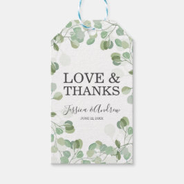 ユーカリ結婚式の引き出物ギフトラベル植物緑 ギフトタグ
