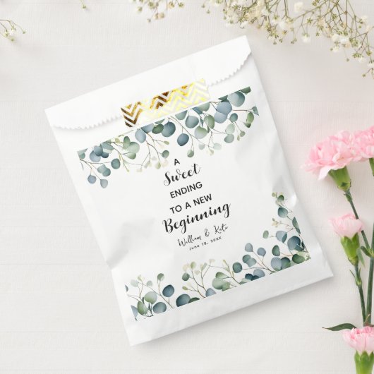 ユーカリ結婚式の引き出物バッグスウィートエンディング フェイバーバッグ (封をした状態)