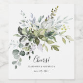 ユーカリ結婚式の引き出物ワインラベル ワインラベル (シングルラベル)