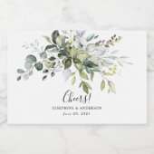 ユーカリ結婚式の引き出物液ボトルラベル リキュールボトルラベル (シングルラベル)