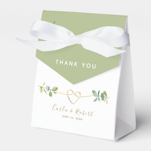 ユーカリ結婚式の引き出物箱 フェイバーボックス (正面サイド)