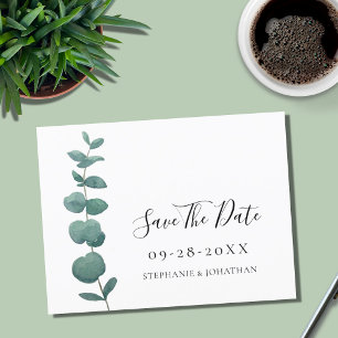 ユーカリ結婚式の日付はがき保存 案内ポストカード