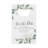 ユーカリ結婚式の日付を保存 クレジットカード栓抜き (正面)