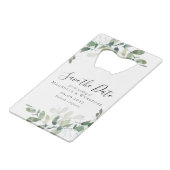 ユーカリ結婚式の日付を保存 クレジットカード栓抜き (正面アングル)