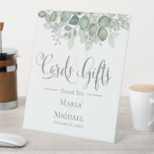 ユーカリ結婚式カードとギフトカスタムサイン 台座サイン (インサイチュ)