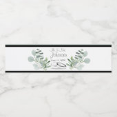 ユーカリ結婚式デコ水ボトルラベル ペットボトルラベル (シングルラベル)