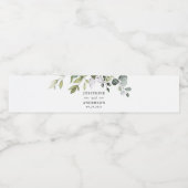 ユーカリ結婚式レセプションウォーターボトルラベル ペットボトルラベル (シングルラベル)