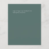 ユーカリ結婚式招待状バジェットグリーンリーリーフ (裏面)