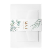 ユーカリ結婚式招待状ベリーバンド – ポートレート 招待状ベリーバンド (正面例)