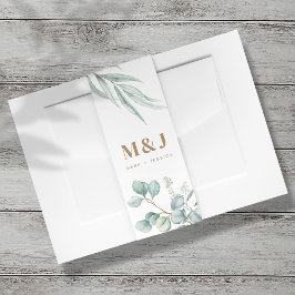 ユーカリ結婚式招待状ベリーバンド – ポートレート 招待状ベリーバンド