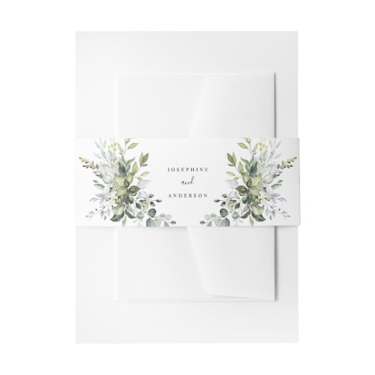 ユーカリ結婚式招待状ベリーバンド 招待状ベリーバンド (正面例)