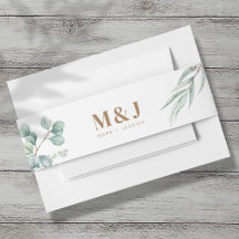 ユーカリ結婚式招待状ベリーバンド