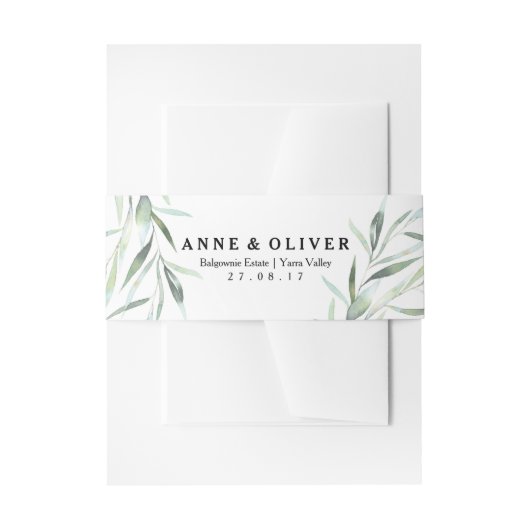 ユーカリ結婚式招待状ベリーバンド 招待状ベリーバンド (正面例)