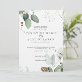 ユーカリ結婚式招待状 招待状 (スタンド正面)