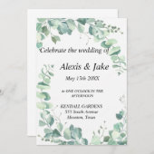 ユーカリ結婚式招待状 招待状 (正面/裏面)