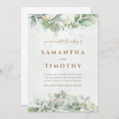 ユーカリ結婚式招待状 招待状 (正面/裏面)