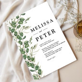 ユーカリ結婚手書き 招待状
