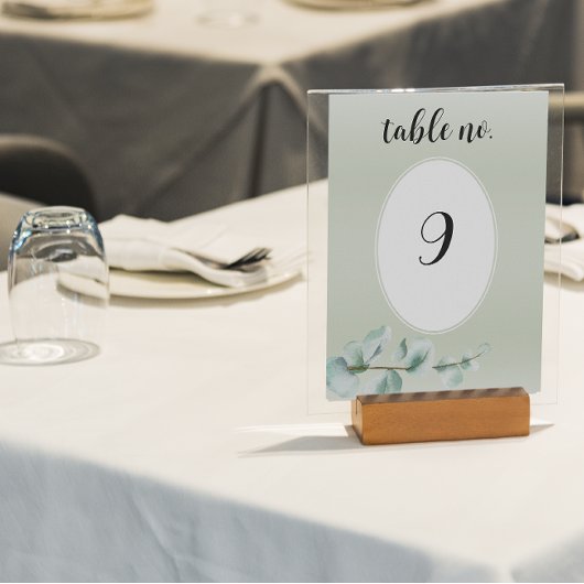 ユーカリ結婚葉緑 テーブルナンバー