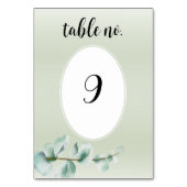 ユーカリ結婚葉緑 テーブルナンバー (裏面)