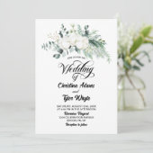 ユーカリ綿結婚花 招待状 (スタンド正面)