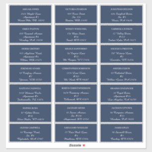 ユーカリ綿  ネイビーゲスト住所 シール