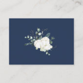 ユーカリ綿 |ネイビーモダンウェディングレセプション エンクロージャーカード (裏面)