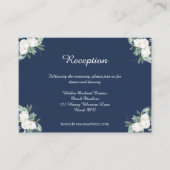 ユーカリ綿 |ネイビーモダンウェディングレセプション エンクロージャーカード (正面)
