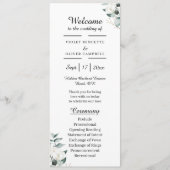 ユーカリ綿 |ホワイトモダンブライダルパーティフラット プログラム (正面)