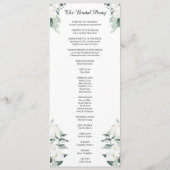 ユーカリ綿 |ホワイトモダンブライダルパーティフラット プログラム (裏面)