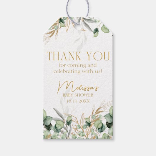 ユーカリ緑ありがとうギフト ギフトタグ (正面)