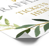 ユーカリ緑おむつラッフルサイン ポスター (角)