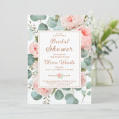 ユーカリ緑と赤面牡丹ブライダルショウ 招待状 (スタンド正面)