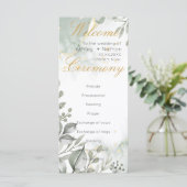 ユーカリ緑と金ゴールド水結婚色 (スタンド正面)