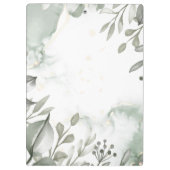 ユーカリ緑と金ゴールド水結婚色 クリップボード (裏面)