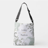 ユーカリ緑と金ゴールド水結婚色 クロスボディバッグ (正面)